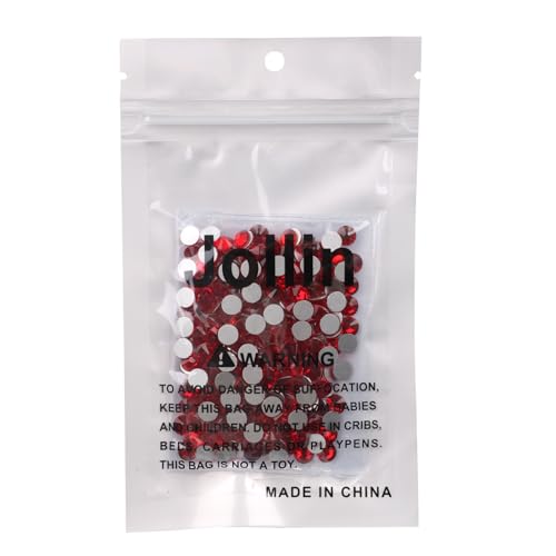 Image of Jollin Crystal Flatback Rhinestones Gems for Crafts 6.4mm SS30, Siam | Glue Fix, 288pcs Glass Rhinestones for Bedazzling, Clothes, Tumblers, Nail Art, Shoes, Bags, Caps & Accessories Decoration