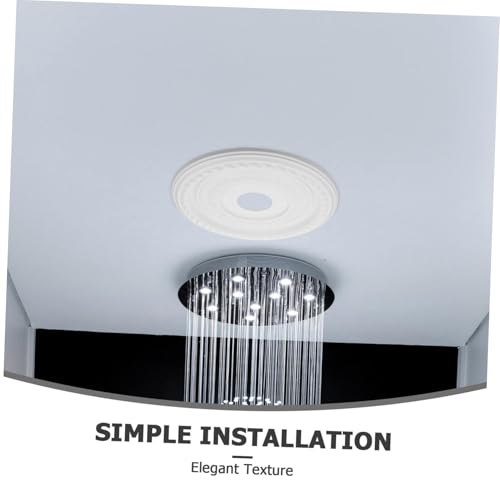 Médaillon de plafond en PU : camoufler les défauts d'installation facile - 5