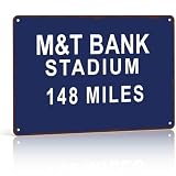 M&T Bank Stadium 148 Miles Vintage Aluminum Metal Sign, 8 x 12 Inch, Garage, Man Cave, Bar, Living Room Wall Decor