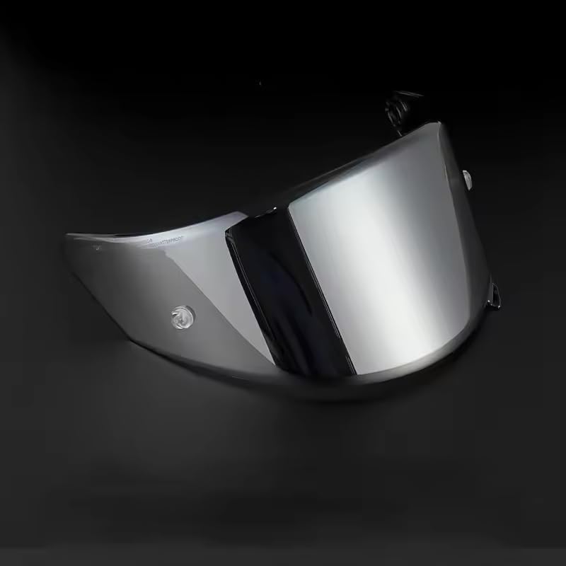 Motorcycle Helmet Visor for KYT NFR NX NZ, Scratch-Resistant Protective Motorcycle Face Shield, Anti-Fog Replacement Face Shield Lens Accessories,G Sliver