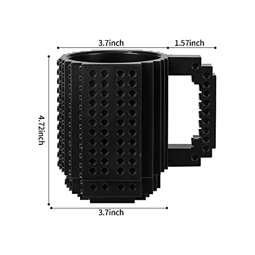 Vanuoda Build-On Brick Mug Coffee Cup, Santa Gifts Sets For Christmas, Graduation Easter Valentines Fathers Day Birthday Present For Teacher Men Dad Him Boy Girl Kid Adult Friend, Compatible With Lego #TOP6