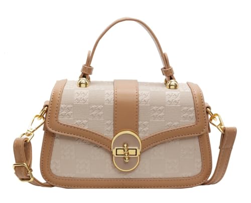 URAWOW Flap Shoulder Bag Vegan Leather Top Handle Satchel Handbag Smalll Crossbody Clutch Purse