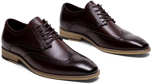 Image of Jousen Mens Dress Shoes Leather Oxford Classic Shoes Formal Business Dress Shoes for Men