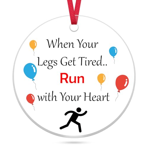 7.6CM Running Ornament for Christmas Tree Running Gifts for Women Men Friends Runner Athlete Triathlete Fitness Gym Gift Cross Country Keepsake Christmas Tree Decoration