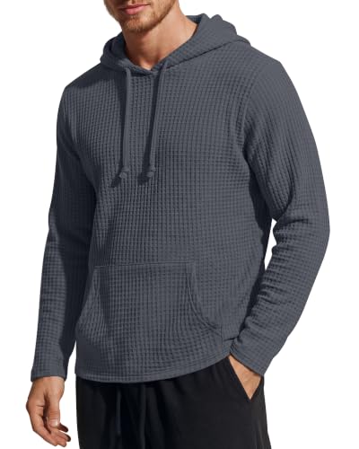 Image of August Alley Big and Tall Men's Waffle Long Sleeve Hoodies