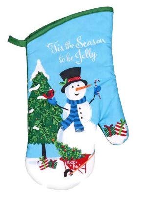 Coco Jolly Snowman Christmas Oven Mitt And Potholders Set, Holiday Kitchen Decor Baking Pot Holder Bundle (3 Pieces) #TOP1