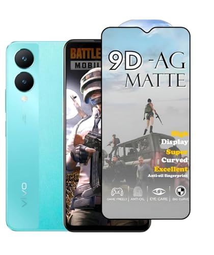 Image of Premium Tempered Glass for Vivo y28 5g (matte finish glass, Pack of 1) Full Screen Coverage gaming matte Screen Protector Guard (vivo y28 5g)