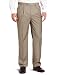 Louis Raphael ROSSO Men's Super 150 Twill Pleated Dress Pant with Comfort Waistband