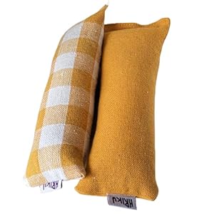 HRIKU Catnip Bunny Kicker Toy for Cats (Yellow Mix)