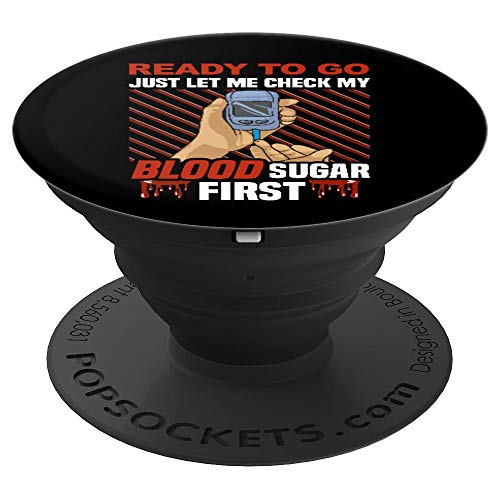 T1D Diabetic Quote | Type 1 Diabetes Blood Sugar PopSockets Agarre y Soporte para Teléfonos y Tabletas