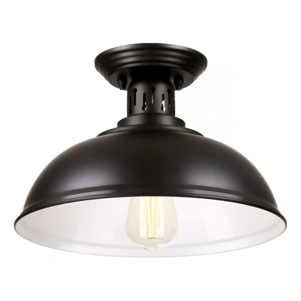 Amerykańska lampa sufitowa na korytarz i werandę, 12,8 cala, retro industrialna, wiatrowa, kuta, żelazna lampa sufitowa na schody, odpowiednia do balkonu, baru, hotelu lub firmy, oprawa oświetleniowa