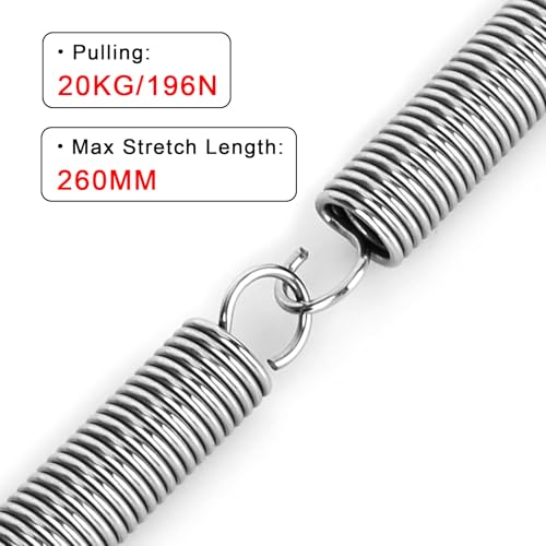 YYTECH Zugfedern mit Haken Edelstahl Spannfeder Doppelhaken Spannfedern Zugfeder 150mm Außendurchmesser 16mm Drahtdurchmesser 2,5mm, Maximale Zugkraft 12.8kg 2,5x18x150mm 2 Stück