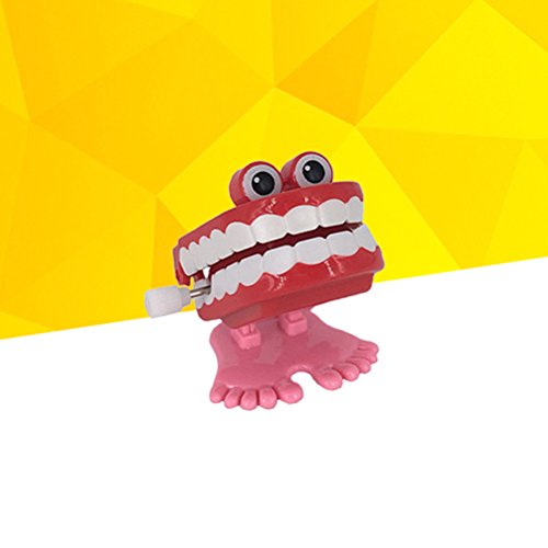 Novelty Funny Vibrating Wind Up Toys Walking Wind Up Teeth With Eyes Feet Decor For Celebration Party #TOP4