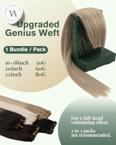 Image of Ugeat 24 Inch Genius Weft Hair Extensions Highlight 80G #16 /22