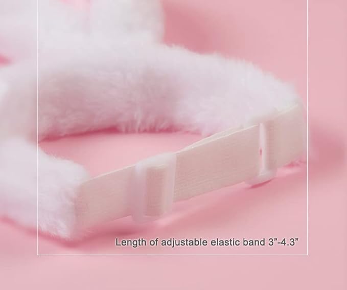 Disfraz de Conejo con Orejas para Perro y Gato, Talla S, Blanco miniatura 3