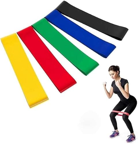 Resistance Band Belt, [Set of 5] -1 Exercise Fitness Training Belt for Men Women- Ideal for Home Gym Fitness Workout Upper Body Strength Boxing Stretching and More