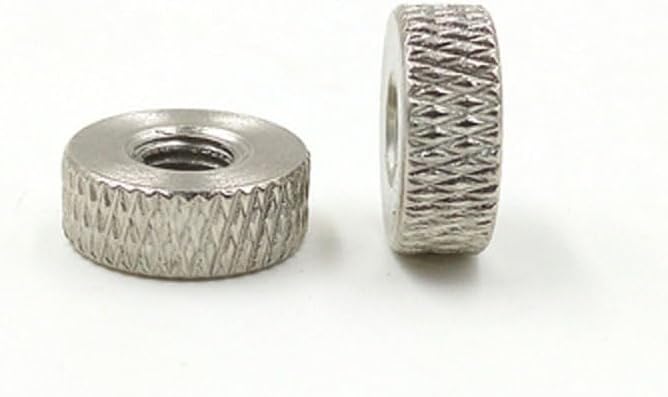 M3 M4 M5 M6 Knurled Nuts Thumb Round Nut Reticulate Screw Cap Nickel Plated 10PCS - (Size: M6x14x5mm)