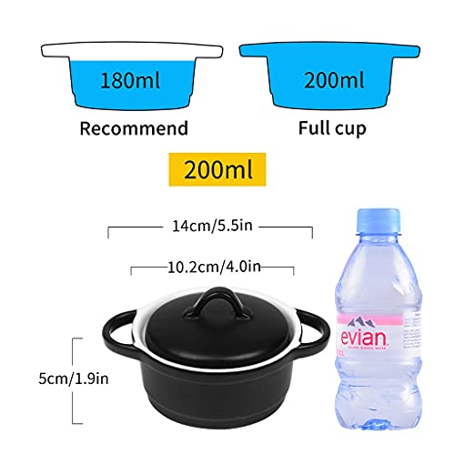 Dnats 4-Piece Ceramic Ramekins Baking Dish With Lid,Mini Round Porcelain Ramekins Casserole Souffle Dish Set #TOP6