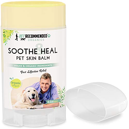 Soothe & Heal Balm for Dogs - Organic & Vegan Ingredients to Relieve Skin Irritations Fast. Natural Hot Spot Treatment for Dry Itchy Skin. For All Skin, Snout and Paws. (USA Made - 2.1oz - 62ml)