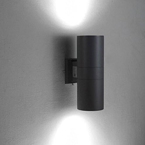 LUMINTURS(TM) 14W 4-Inch LED COB Wall Sconces Exterior Up/Down Light Black Finish Pure White