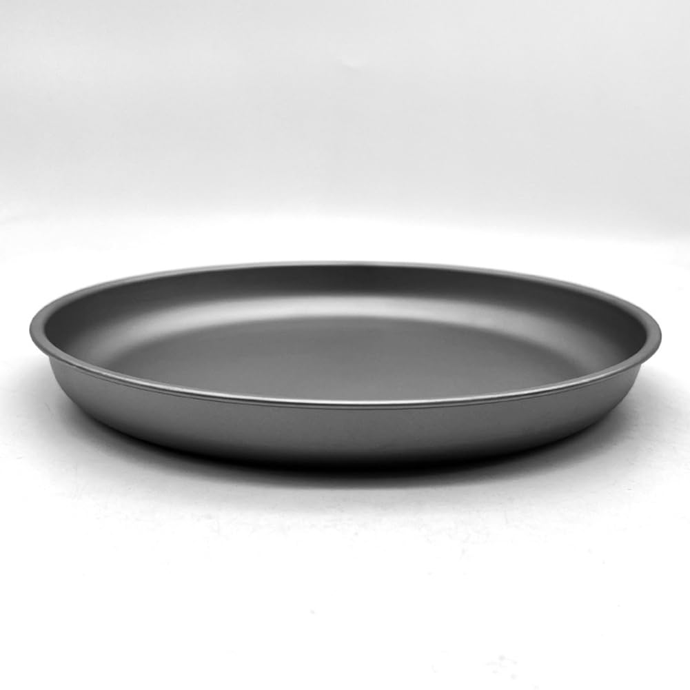 Sartén de Titanio Puro, Portátil, Adecuada para Acampar Al Aire Libre, Hacer Caminatas y Hacer Picnics. Recipiente de Alimentos Duradero.