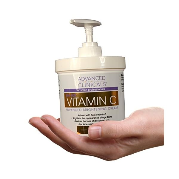 Advanced-Clinicals-Vitamin-C-Cream-Advanced-Brightening-Cream-Anti-aging-cream-for-age-spots-dark-spots-on-face-hands-body-16oz Advanced Clinicals Vitamin C Cream Face & Body Lotion Moisturizer | Anti Aging Skin Care Firming & Brightening Cream For Body, Face, Uneven Skin Tone, Wrinkles, & Sun Damaged Dry Skin, 16 Oz