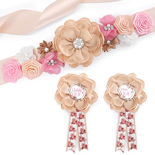 Eunikroko Floral Boho Baby Shower Sash Mom To Be Maternity Sash And Corsage Pin Set Girl Gender Reveal Decoration Bohemian Pampas Grass Flowers Belly Belt New Parents Photo Props Pregnancy Gifts #TOP18