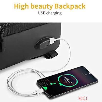 OZUKO Sling Backpack USB Anti-Theft Men'S Chest Bag Casual Shoulder Bag