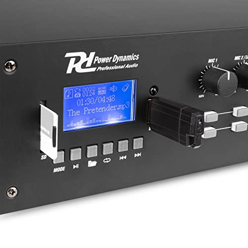 Power Dynamics PRM1202 100V versterker met Bluetooth - 2-zones - 2x 120W - Image 4