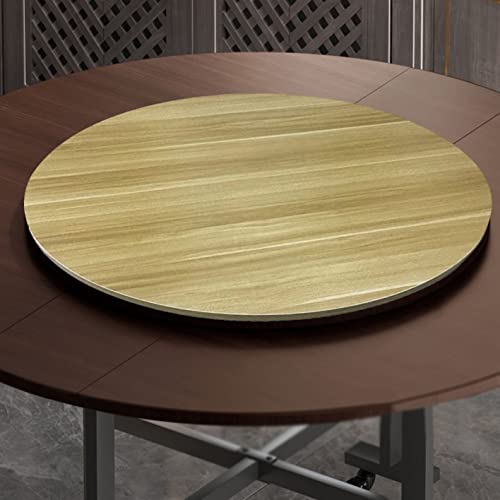 Image of Large Wooden Turntable Lazy Susan, Wooden Lazy Susan Serving Tray, 24in 28in 32in Dining Table Organizer Tray, Rotating Serving Tray Round Dining Table, Kitchen Swivel Plate, Hotel Tabletop Service Pl