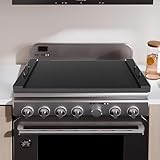 Sevenjungle Noodle Board Stove Cover, 29.5" x 22" Wood Stove Top Covers with Handles for Electric & Gas Stoves, Easy to Clean Dual Purpose Kitchen Organizer. (Black)