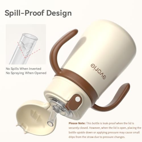 Evorie Leak Proof 316L Stainless Steel Vacuum Sippy Cup for Toddlers, 11 oz by Evorie - Image 2