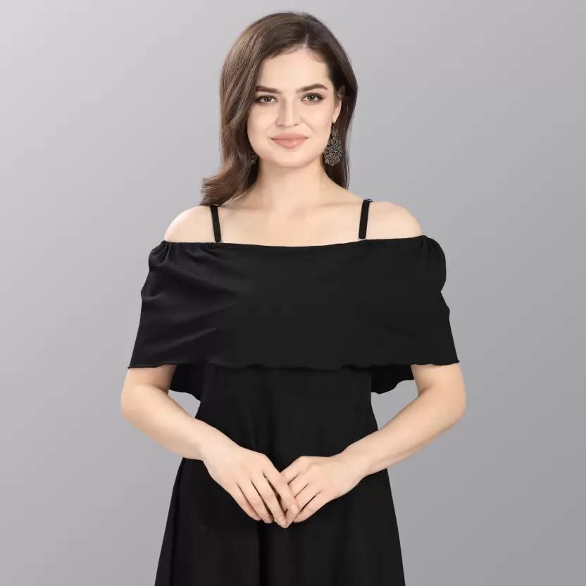 Buy DEEP Fashion's Women Aline Dress (S, Black) at Amazon.in