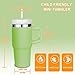 BAISHIDA 14 oz Tumbler with Handle and Straw, 14oz Tumbler with Lid and Straw for Kids Stainless Steel Tumblers, Car Mug Outdoor Sports Travel Gift (Green)