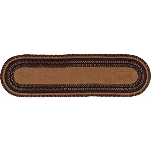 VHC-Brands-Heritage-Farms-Primitive-Crow-Table-Runner-Stenciled-Textured-Jute-Nature-Print-Oval-13×48 VHC Brands Heritage Farms Primitive Crow Table Runner Stenciled Textured Jute Nature Print Oval 13×48