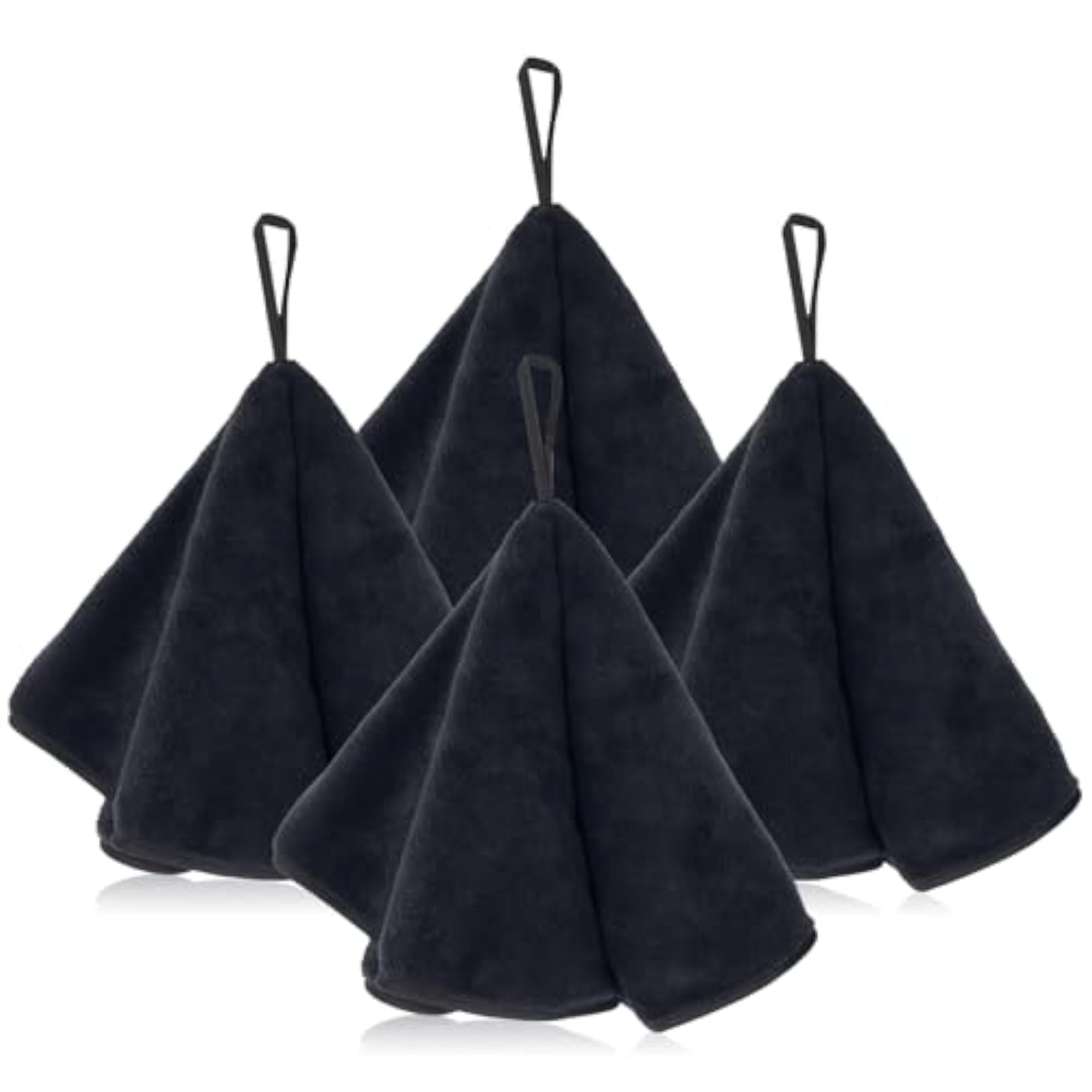 Hanging Hand Towels with Loops, 4 Pcs Set