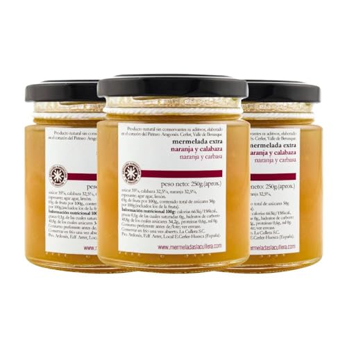 Mermelada de naranja y calabaza extra La Cullera 250 g pack 3 frascos - SEDOVIN LA COMPRA COMODA
