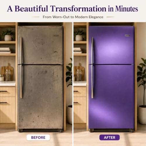 Image of HOME13 Purple Wallpaper Self Adhesive Removable Waterproof Wallpaper Bedroom Kitchen Shelf Liner Countertop Cabinet Wardrobe Peel & Stick Vinyl Wall Sticker(20x200 Inch)