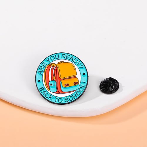 Image of Back to School Pins for Student Teacher Pins Bulk Back to School Gifts for Students Cute Back to School Brooches Enamel Lapel Pins for Backpack Clothes Teacher Brooch Pin Back to School Accessories-4