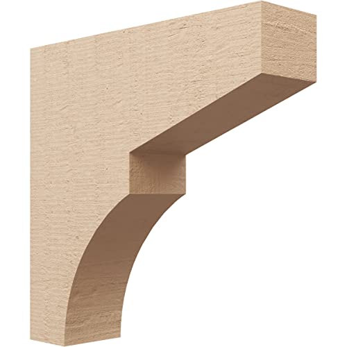 5"W x 20"D x 20"H Thin Monterey Rough Cedar Woodgrain TimberThane Corbel, Primed Tan