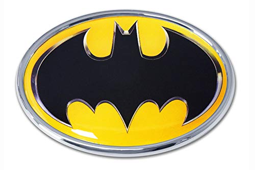 Elektroplate Batman Yellow Oval Chrome Emblem