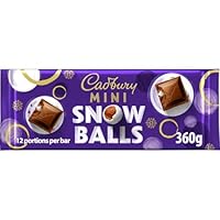 Cadbury Festive Mini Snow Balls Chocolate Bar, Smooth Dairy Milk Chocolate Filled With Chunks of Coated Dairy Milk Bites, Christmas Treat for Gifting or Sharing, 360 g (Pack of 1)