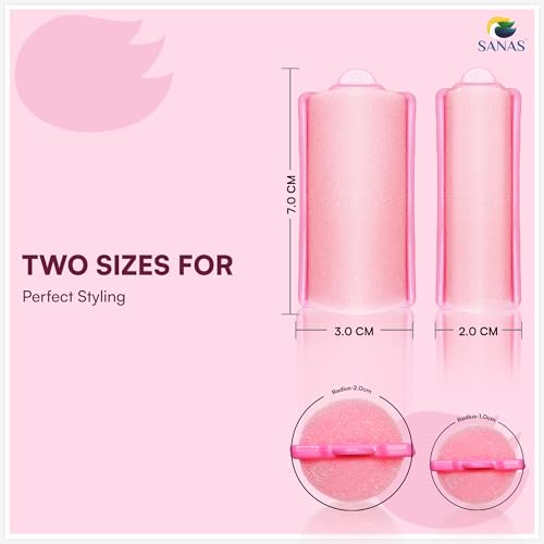 Image of Sanas Heatless Curler For Women 20Pcs Curlers Rollers For Women Heatless Curls Without Volume Rollers For Hair Styling Flexi Rods For Hair Foam Curling Tools 20Pcs