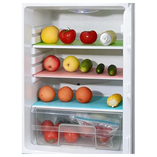 3 Pack Fridge Shelf Liners, Washable Waterproof Refrigerator Mats for Glass Shelves, Reusable Non‑Slip Drawer Cabinet Cupboard Covers, Cut‑to‑Fit, Anti‑Spill Liner Pads, 3 Colors (Pink/Green/Blue)