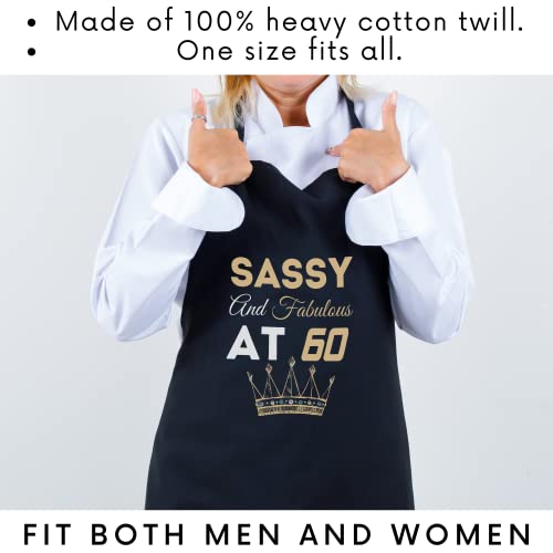 Sassy Fabulous 60 Years 60Th Birthday Since 1961 1962 Aprons Black - 1Size Fits All Men Women Apron Kitchen #TOP1