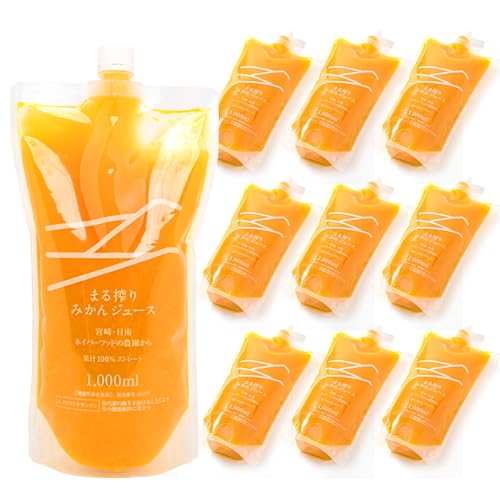 �I�����W�W���[�X 100�p�[�Z���g �܂���݂��� 100%�X�g���[�g �݂��� �I�����W �l�C�o�[�t�b�h (1000ml×10�{)