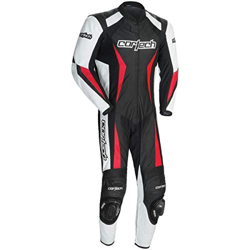 Cortech Latigo 2.0 RR Leather One Piece Suit (Large) (Black/White/RED)