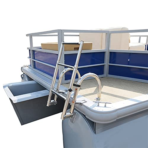 Escalera de piscina telescópica de acero inoxidable 4 peldaños miniatura 3