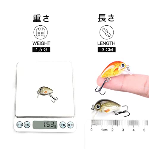 ヘラクレス(HERCULES) クランクベイト ハゼクランク ミニクランク 【5個セット 2.8cm 1.5g】 ハゼクラ ルアー セット クランク ベイト ミノー トラウト ジョイント ハゼ釣り ルアーセット ケース フィッシングルアー 釣り ルアー 5個入り 3枚目