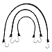 XSTRAP STANDARD 20 Pack Multiple Size Natural Rubber Tarp Bungee Straps Tie Down Cords with S Hooks Heavy Duty Ideal EPDM Bungee Cords for Outdoor, Tarp Covers, Canvas Canopies and Cargo